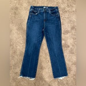 Old Navy Ankle crop Flare Raw Hem Jeans